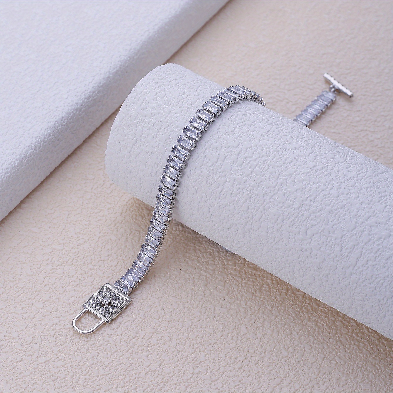 Men's Rectangular Zirconia Personality Bracelet